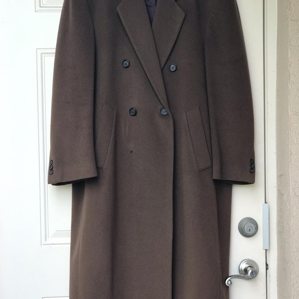 Men's Brown Double-Breasted Coat